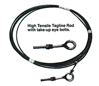 High Tensile Tagline Rod with take-up eye bolts (pn-1333)