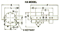 Dimensional Drawing for Model HA & Model HW Hand Winches (HA-20, HA-40)