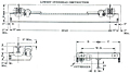 Dimensional Drawing for Under Running Single Girder Two Motor Driven Cranes