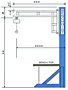 Welded Construction Benchhoist Workstations - Fixed Height - Side View
