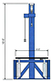 Welded Construction Benchoist Workstations - Actuator Style - Front View