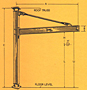 Dimensional Drawing fo Jib Cranes Model 800 TRM