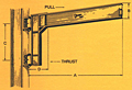 Dimensional Drawing for Jib Cranes Model 600 CBW