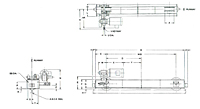 Dimensional Drawing for Top Running Motor Driven End Truck Kits